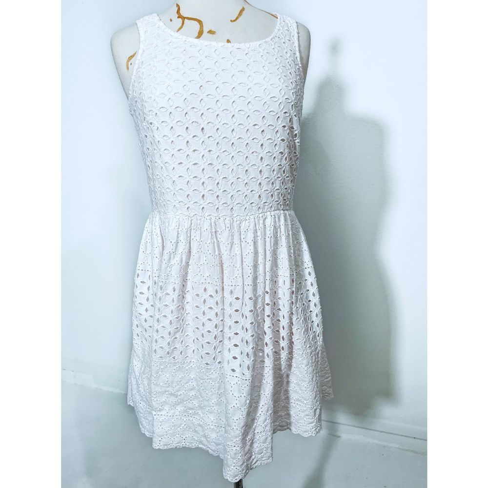 Floral White Cut Out Mini Dress